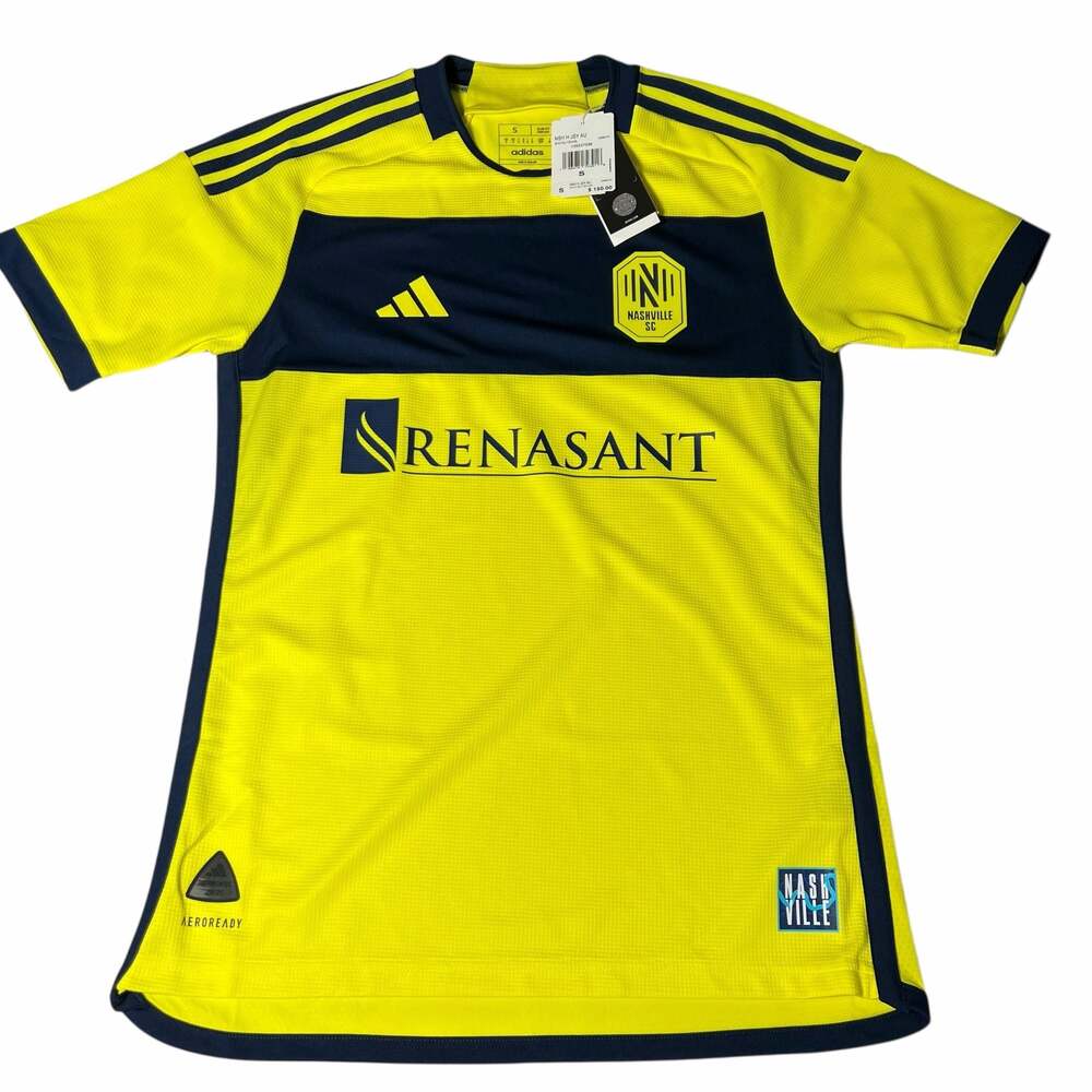 adidas Nashville SC 2024 Audacious Kit Authentic Home Jersey Yellow Size Small